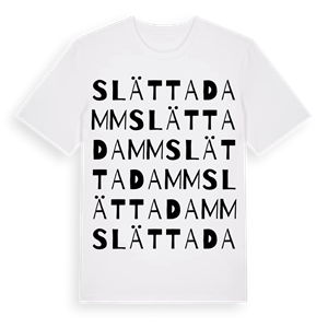 Slätta Damm ordlek t-shirt – ekologisk bomull t-shirt från Pinshirt