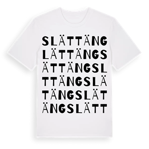 Slättäng ordlek t-shirt – ekologisk bomull t-shirt från Pinshirt