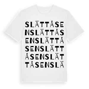 Slättåsen ordlek t-shirt – ekologisk bomull t-shirt från Pinshirt