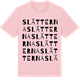 Pink Cotton t-shirt med Slätterna ordlek t-shirt