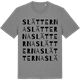 Mid Heather Gray t-shirt med Slätterna ordlek t-shirt
