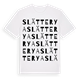 White t-shirt med Slätterya ordlek t-shirt