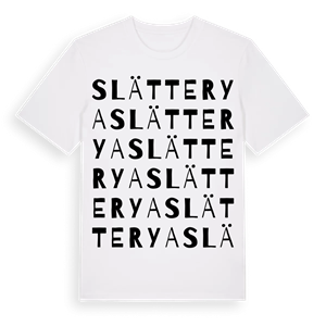 Slätterya ordlek t-shirt – ekologisk bomull t-shirt från Pinshirt