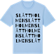 Blue Soul t-shirt med Slåttholmen ordlek t-shirt