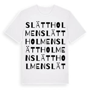 Slättholmen ordlek t-shirt – ekologisk bomull t-shirt från Pinshirt
