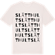Vintage White t-shirt med Slätthult ordlek t-shirt