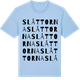 Blue Soul t-shirt med Slåttorna ordlek t-shirt