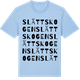 Blue Soul t-shirt med Slättskogen ordlek t-shirt