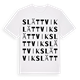 White t-shirt med Slättvik ordlek t-shirt