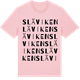 Pink Cotton t-shirt med Släviken ordlek t-shirt