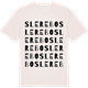 Vintage White t-shirt med Slerebo ordlek t-shirt