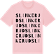 Pink Cotton t-shirt med Slinkerud ordlek t-shirt