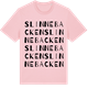 Pink Cotton t-shirt med Slinnebacken ordlek t-shirt