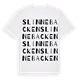 White t-shirt med Slinnebacken ordlek t-shirt