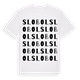 White t-shirt med Slobol ordlek t-shirt