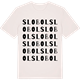 Vintage White t-shirt med Slobol ordlek t-shirt