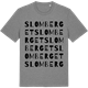 Mid Heather Gray t-shirt med Slomberget ordlek t-shirt