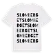 White t-shirt med Slomberget ordlek t-shirt