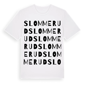 Slommerud ordlek t-shirt – ekologisk bomull t-shirt från PinShirt