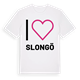 White t-shirt med Jag älskar Slongö t-shirt stort tryck