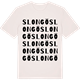 Vintage White t-shirt med Slongö ordlek t-shirt