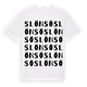 White t-shirt med Slönsö ordlek t-shirt