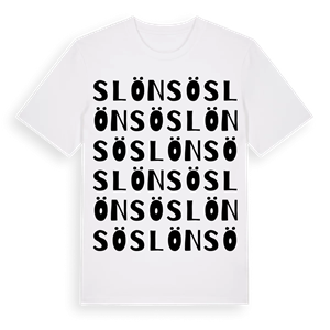 Slönsö ordlek t-shirt – ekologisk bomull t-shirt från Pinshirt