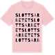 Pink Cotton t-shirt med Slottsarbetet ordlek t-shirt