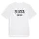 White t-shirt med Slugga i Sverige t-shirt