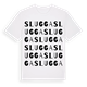 White t-shirt med Slugga ordlek t-shirt