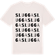 Vintage White t-shirt med Slugga ordlek t-shirt