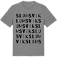 Mid Heather Gray t-shirt med Slumsvik ordlek t-shirt