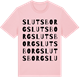 Pink Cotton t-shirt med Slutsborg ordlek t-shirt