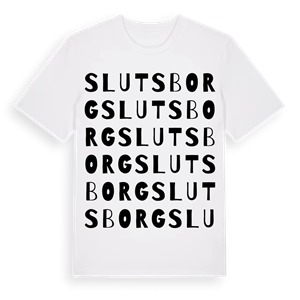 Slutsborg ordlek t-shirt – ekologisk bomull t-shirt från Pinshirt