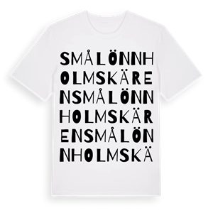Små Lönnholmskären ordlek t-shirt – ekologisk bomull t-shirt från Pinshirt