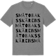 Mid Heather Gray t-shirt med Små Tobaksskären ordlek t-shirt