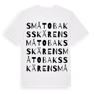 Små Tobaksskären ordlek t-shirt – ekologisk bomull t-shirt från Pinshirt
