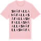 Pink Cotton t-shirt med Småfalla ordlek t-shirt