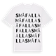White t-shirt med Småfalla ordlek t-shirt