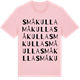 Pink Cotton t-shirt med Småkulla ordlek t-shirt