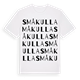 White t-shirt med Småkulla ordlek t-shirt