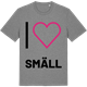 Mid Heather Gray t-shirt med Jag älskar Smäll t-shirt stort tryck