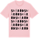 Pink Cotton t-shirt med Småröd ordlek t-shirt