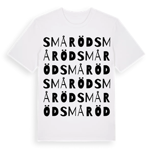 Småröd ordlek t-shirt – ekologisk bomull t-shirt från Pinshirt