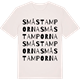 Vintage White t-shirt med Småstamporna ordlek t-shirt