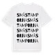 White t-shirt med Småstamporna ordlek t-shirt
