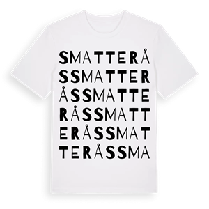 Smatterås ordlek t-shirt – ekologisk bomull t-shirt från Pinshirt