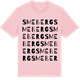 Pink Cotton t-shirt med Smeberg ordlek t-shirt