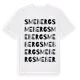 White t-shirt med Smeberg ordlek t-shirt