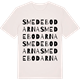 Vintage White t-shirt med Smedebodarna ordlek t-shirt